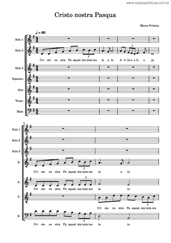 Partitura da música Cristo Nostra Pasqua Solo 2