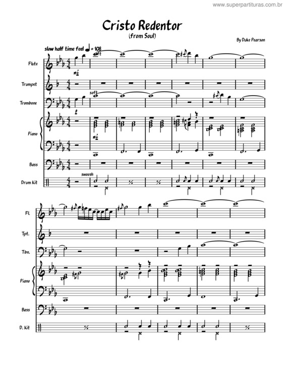 Partitura da música Cristo Redentor v.2