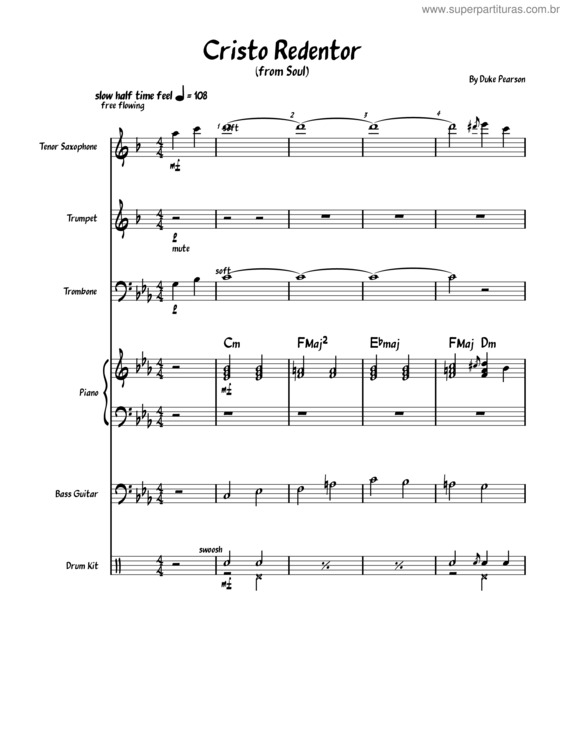 Partitura da música Cristo Redentor v.3
