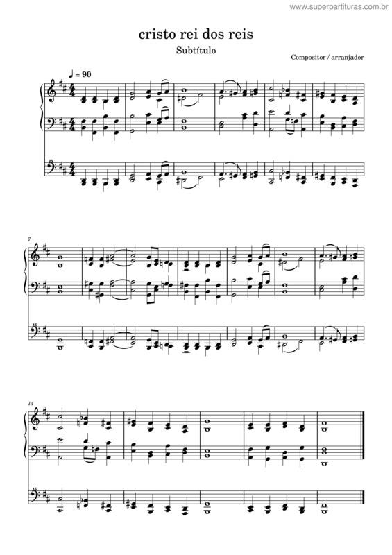 Partitura da música Cristo Rei Dos Reis2