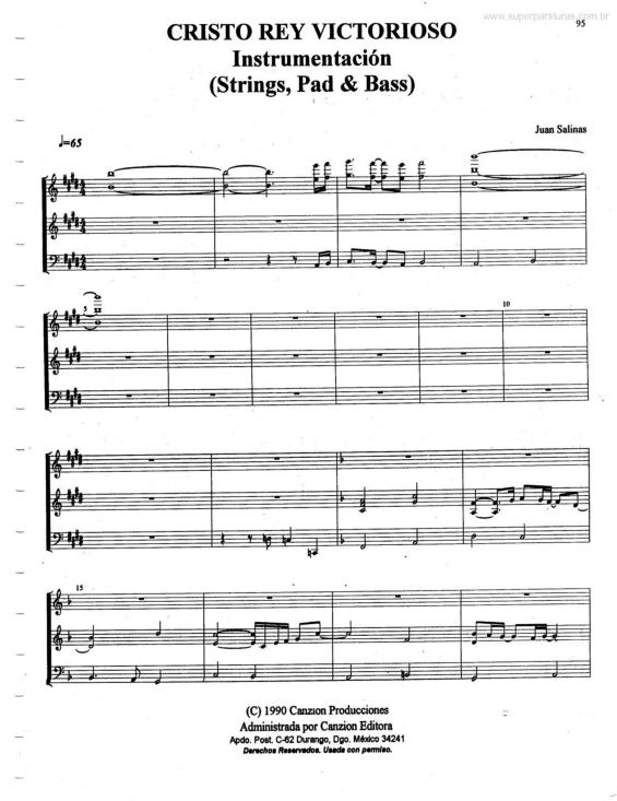 Partitura da música Cristo Rey Victorioso v.2