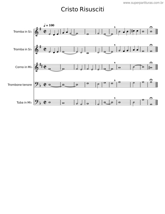 Partitura da música Cristo Risusciti v.4