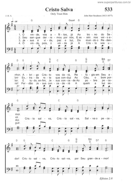 Partitura da música Cristo Salva