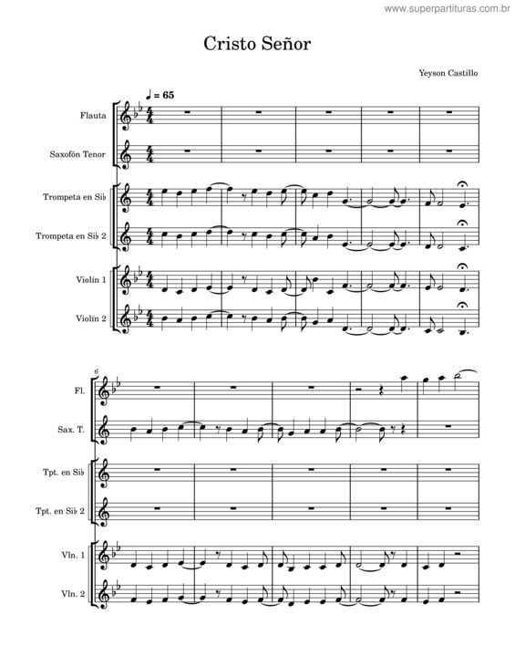 Partitura da música Cristo Señor Adose – Yeysoncastill