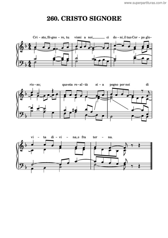 Partitura da música Cristo Signore – Giovanni Maria Rossi