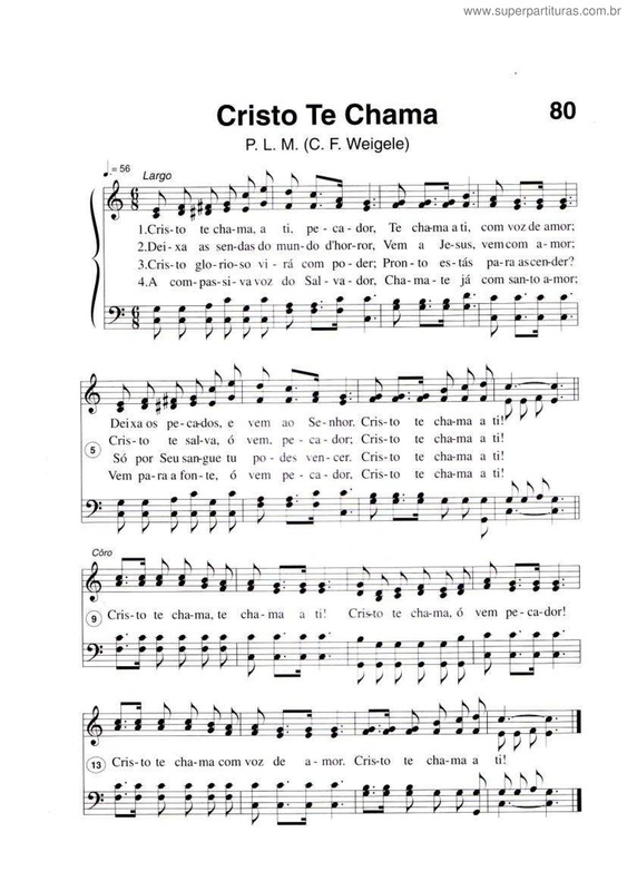 Partitura da música Cristo Te Chama v.3