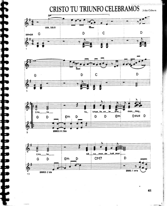 Partitura da música Cristo Tu Triunfo Celebramos