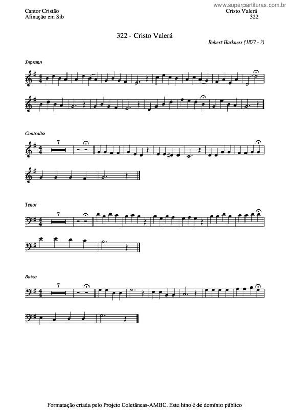 Partitura da música Cristo Valerá v.2