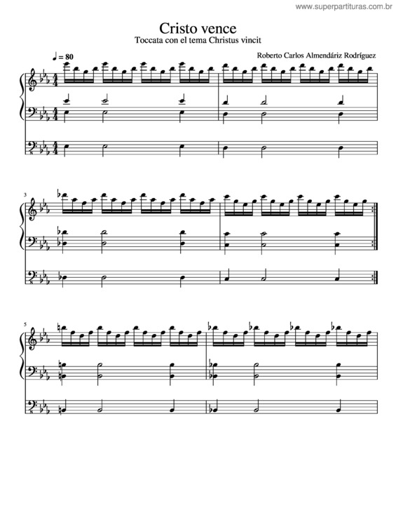 Partitura da música Cristo Vence Toccata
