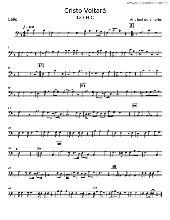 Partitura da música Cristo Voltará – Misc Tunes