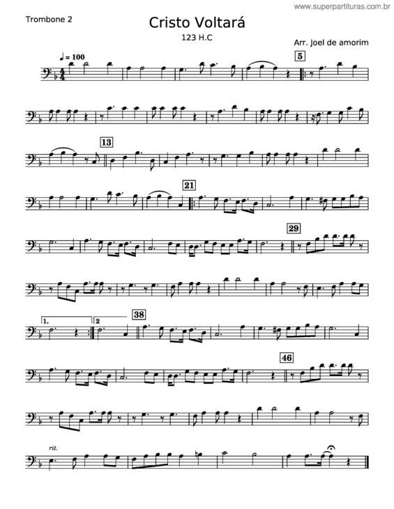Partitura da música Cristo Voltará 123 H.C. – Misc Praise Song v.12