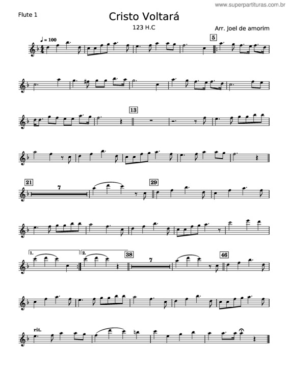 Partitura da música Cristo Voltará 123 H.C. – Misc Praise Song v.9