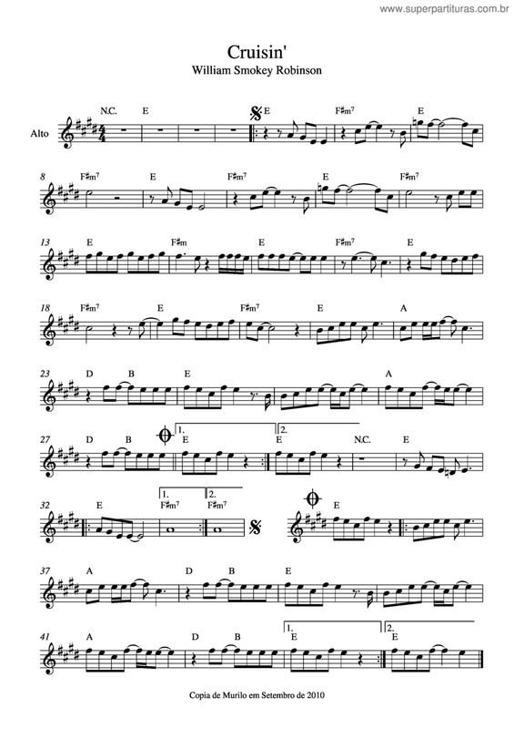 Partitura da música Cruisin v.2