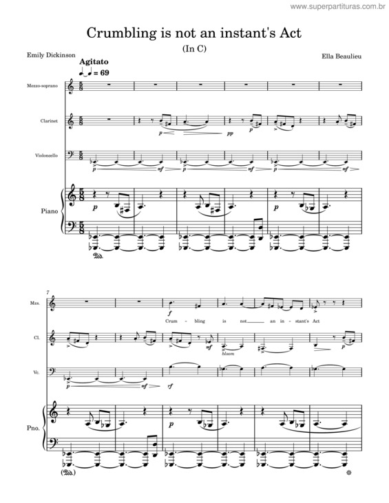 Partitura da música Crumbling Is Not An Instant`S Act – Ella Beaulieu