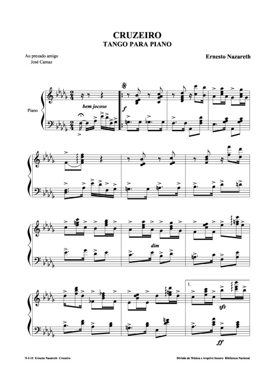 Partitura da música Cruzeiro v.6