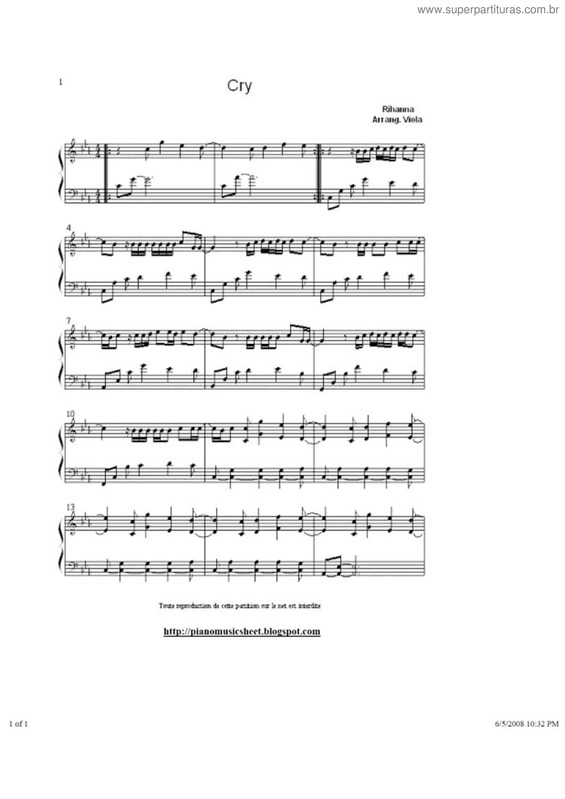 Partitura da música Cry v.5