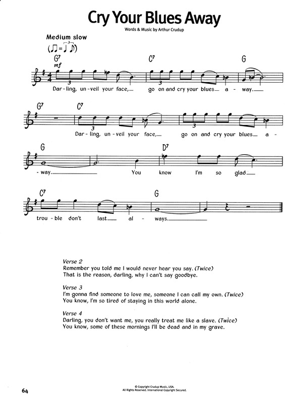 Partitura da música Cry Your Blues Away