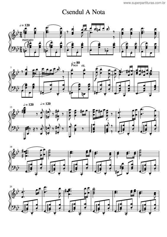 Partitura da música Csendul A Nota Better Version For Singing Eva Varga Arrangement