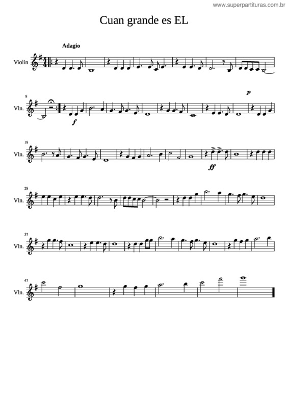 Partitura da música Cuan Grande Es El v.2