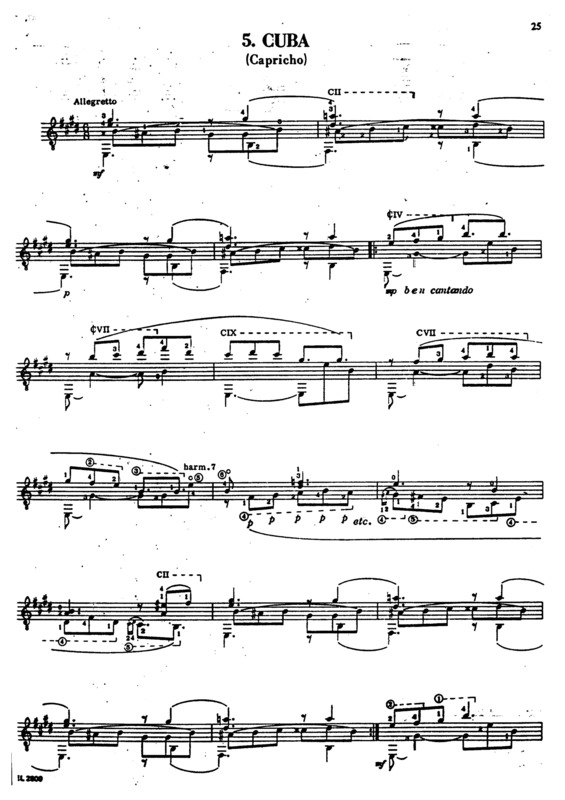 Partitura da música Cuba