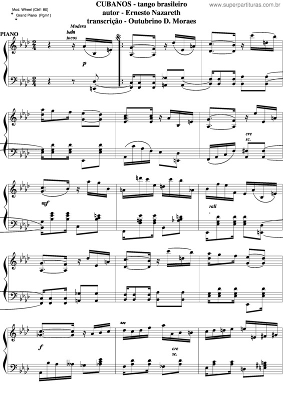 Partitura da música Cubanos v.3