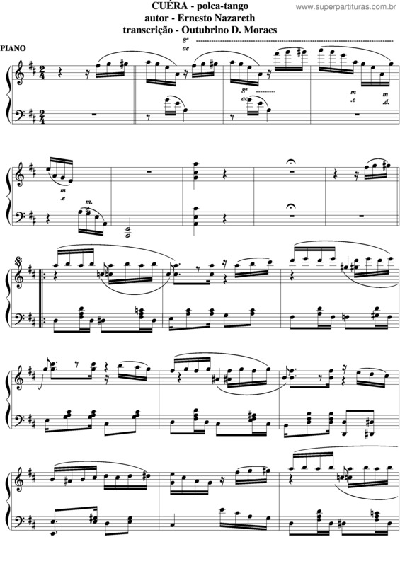 Partitura da música Cuéra