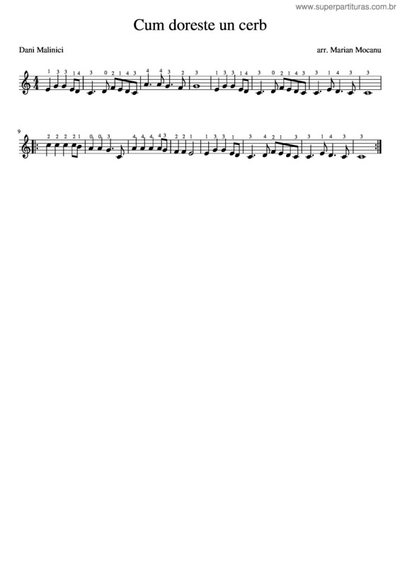 Partitura da música Cum_Doreste_Un_Cerb v.2