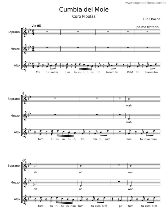Partitura da música Cumbia Del Mole – Lila Downs