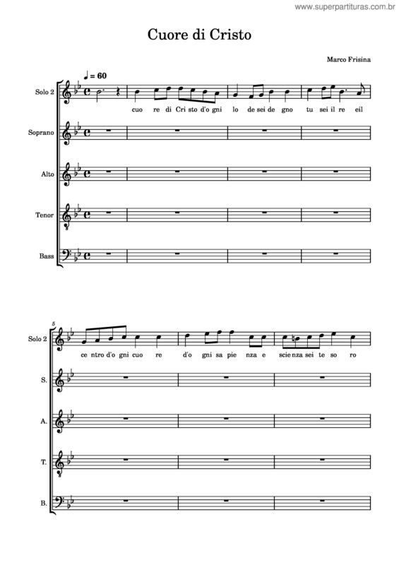 Partitura da música Cuore Di Cristo Solo 2