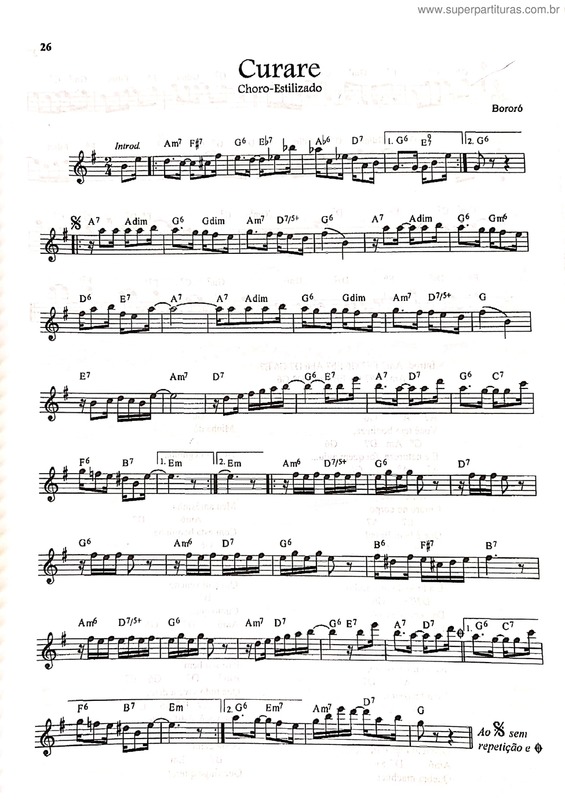 Partitura da música Curare v.5