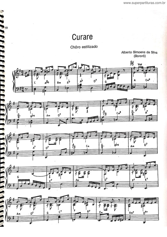 Partitura da música Curare v.6