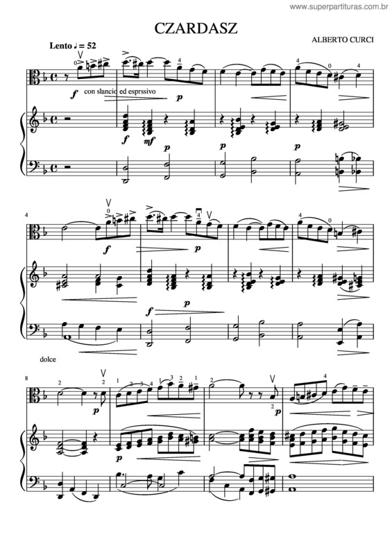 Partitura da música Curci Czardasz Viola I Piano