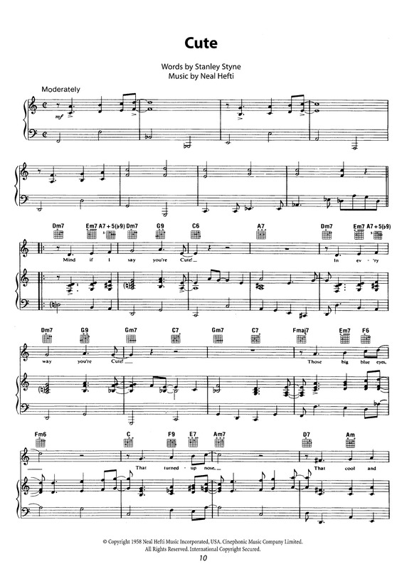 Partitura da música Cute v.9