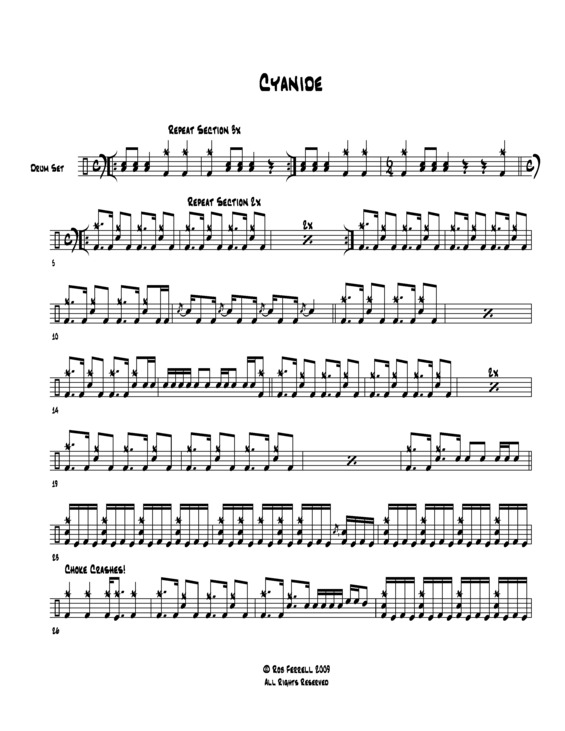 Partitura da música Cyanide