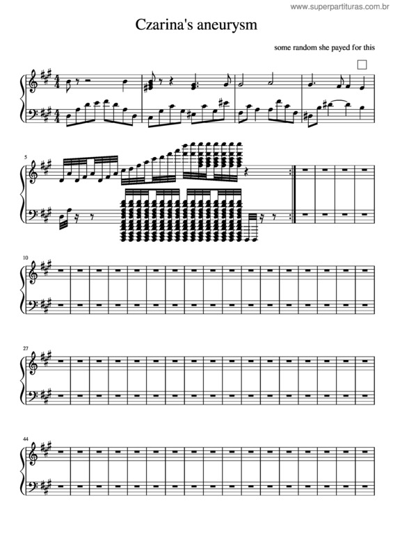 Partitura da música Czarina.G`S Score