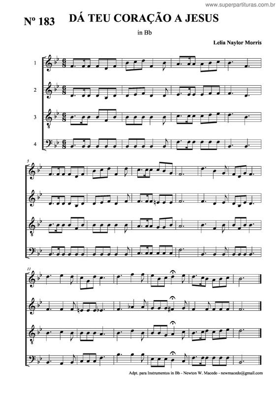 Partitura da música Dá Teu Coração A Jesus v.2