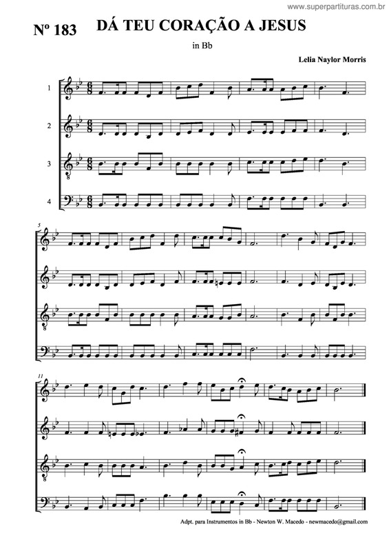 Partitura da música Dá Teu Coração A Jesus v.2