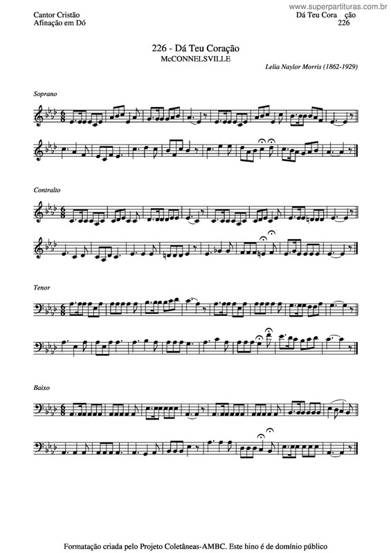 Partitura da música Dá Teu Coração v.2