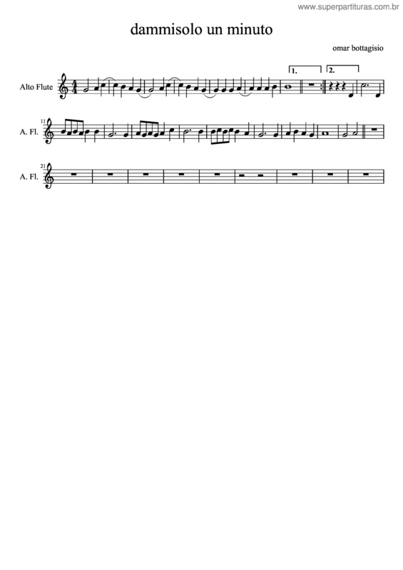 Partitura da música Dammi Solo Un Minuto v.2