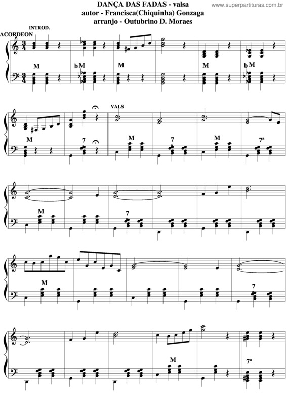 Partitura da música Dança Das Fadas v.2