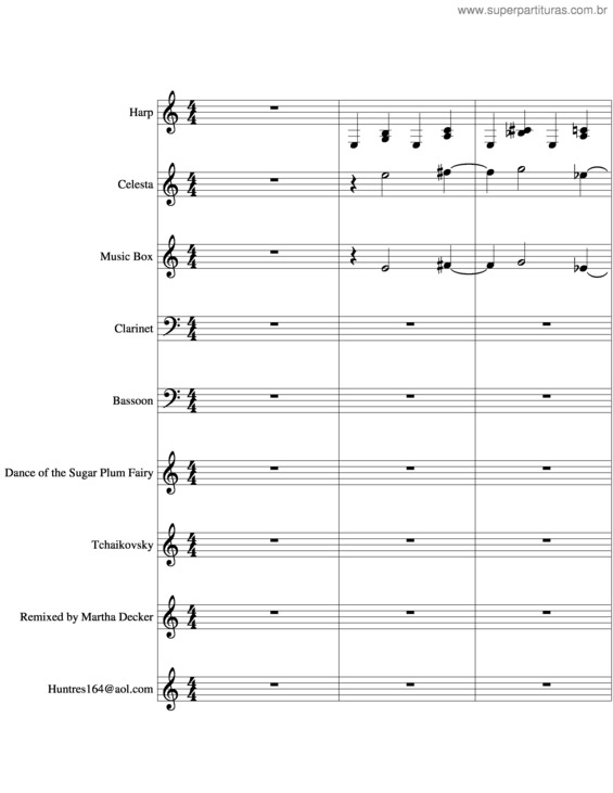 Partitura da música Dança Das Fadas