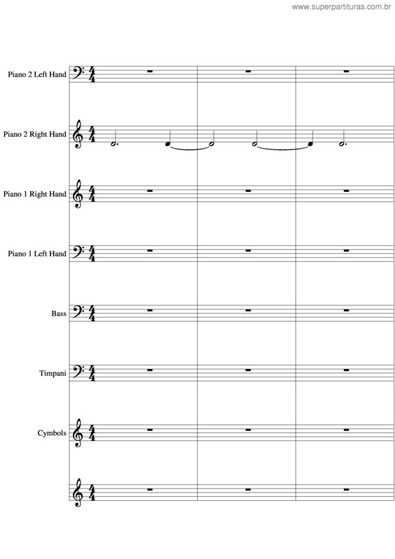 Partitura da música Dança Macabra