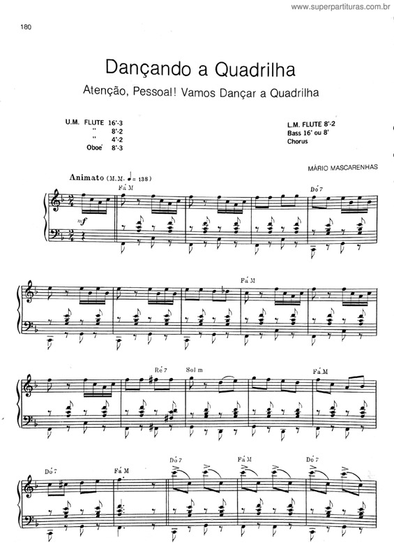 Partitura da música Dançando A Quadrilha v.2