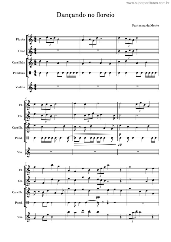Partitura da música Dancando No Floreio