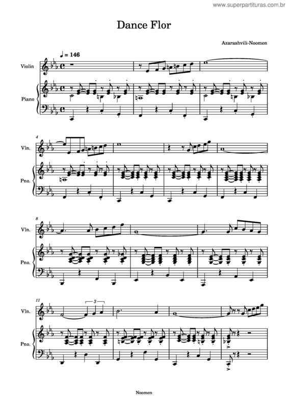 Partitura da música Dance Flor
