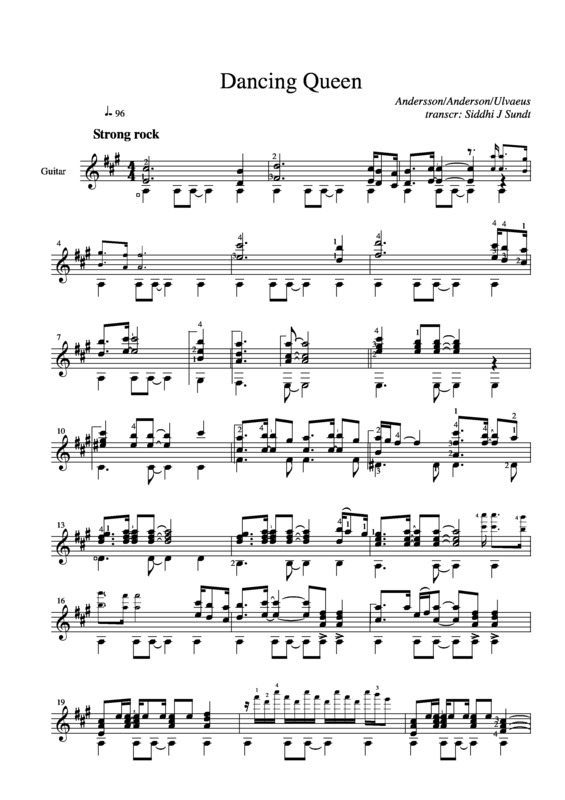 Partitura da música Dancing Queen v.6