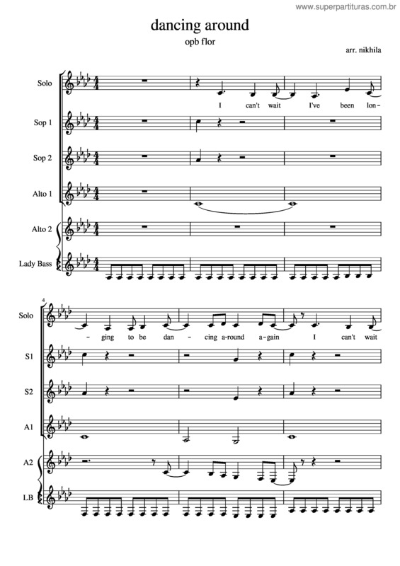 Partitura da música Dancing_Around