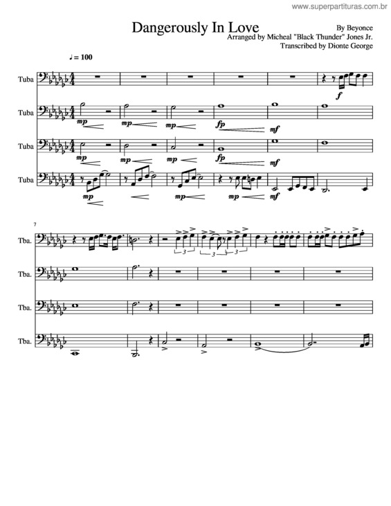 Partitura da música Dangerously In Love v.2