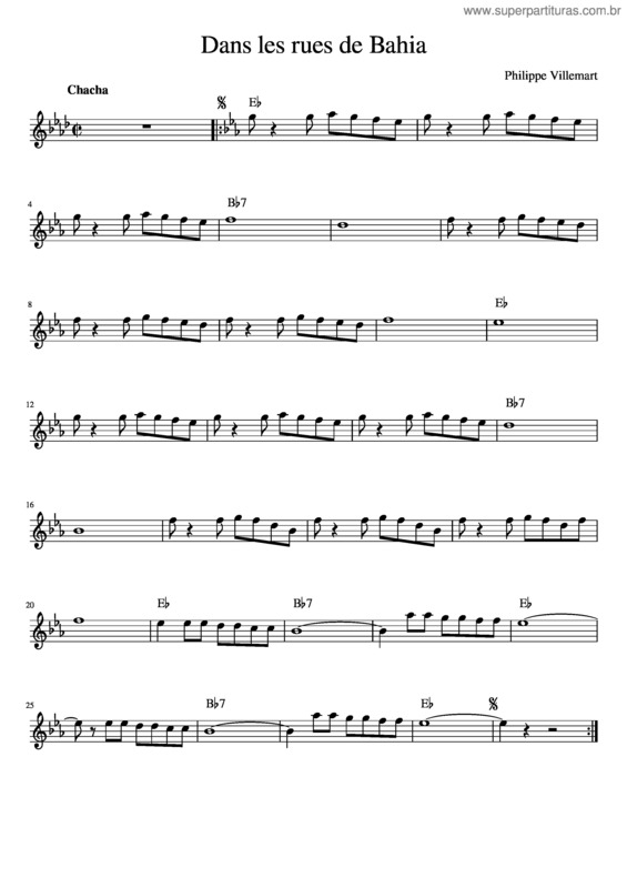 Partitura da música Dans Les Rues De Bahia
