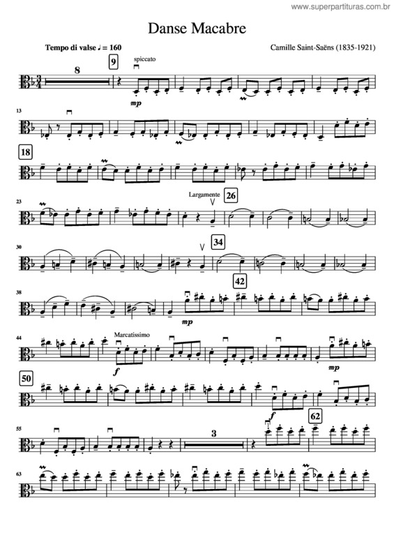Partitura da música Danse Macabre v.5